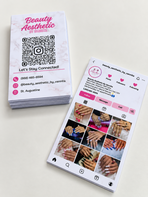 Custom Social Media QR Business Cards